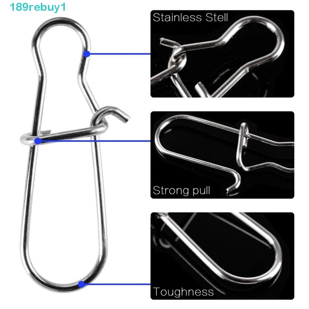 Khóa Câu Cá REBUY1 000-5# Móc Kẹp Nối Xoay Được Bằng Thép Không Gỉ