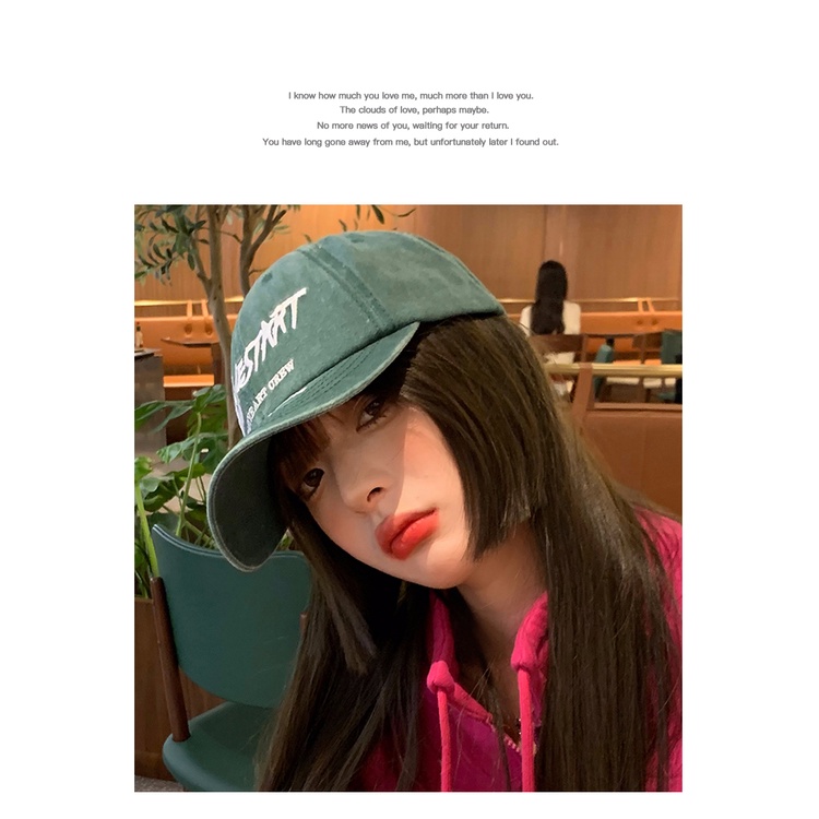 Mũ Lưỡi Trai Mềm Thêu Chữ Phong Cách Đường Phố Mới Cho Nữ