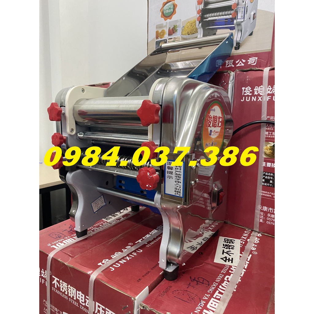 Máy cán bột làm vỏ bánh bao đế pizza mì ,bún công suất 750w - trục cán 24cm