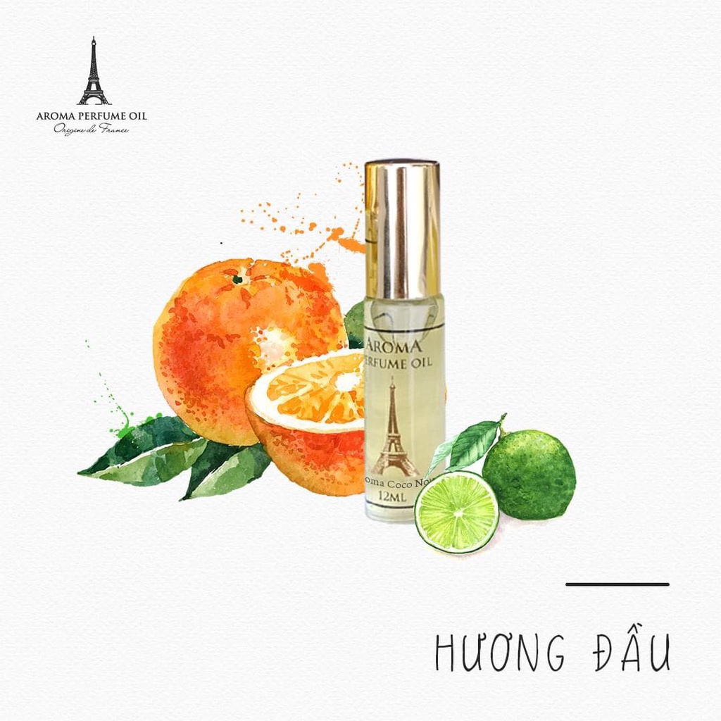 Nước Hoa Pháp Aroma Coco Noir Nữ Tính, Tươi Mát, Gợi Cảm - 12ml