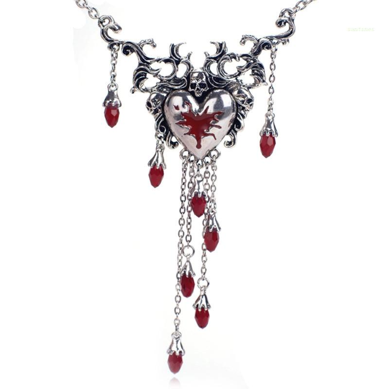 Vòng Cổ Tua Rua Hình Trái Tim Phong Cách Gothic Thời Trang Cho Nữ