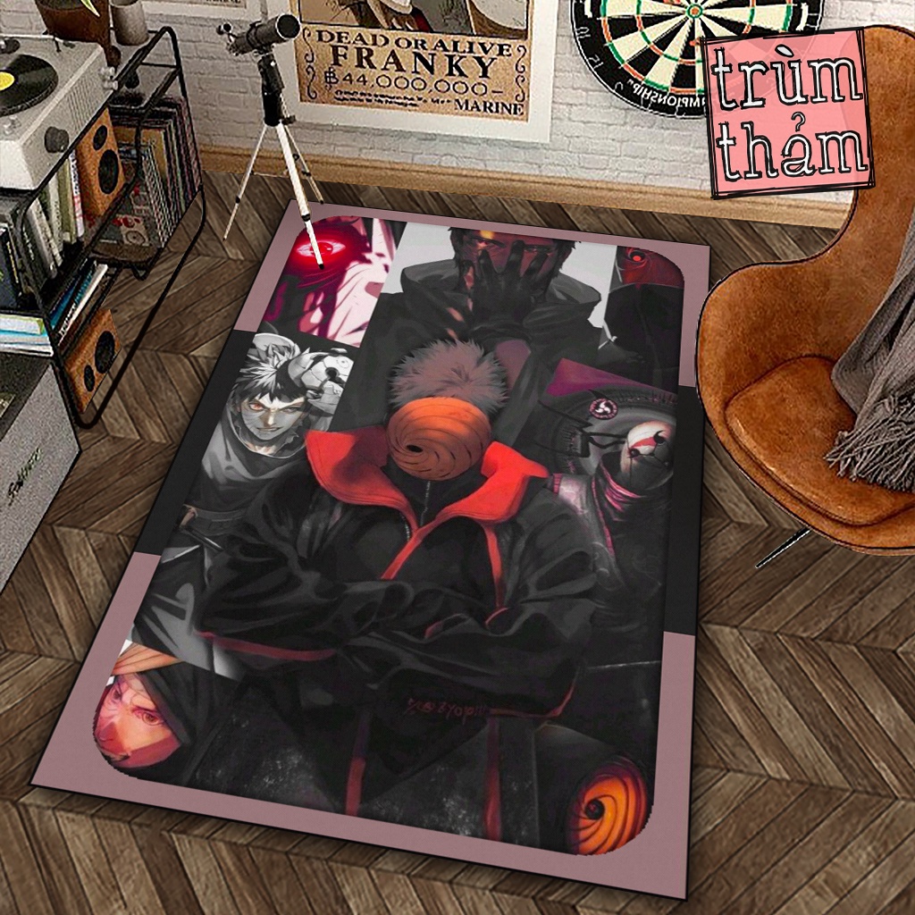 Thảm Trang Trí Obito Akatsuki Anime Manga Naruto 8Plus Decor Góc Học Tập Làm Việc Phòng Ngủ Phòng Khách Văn Phòng