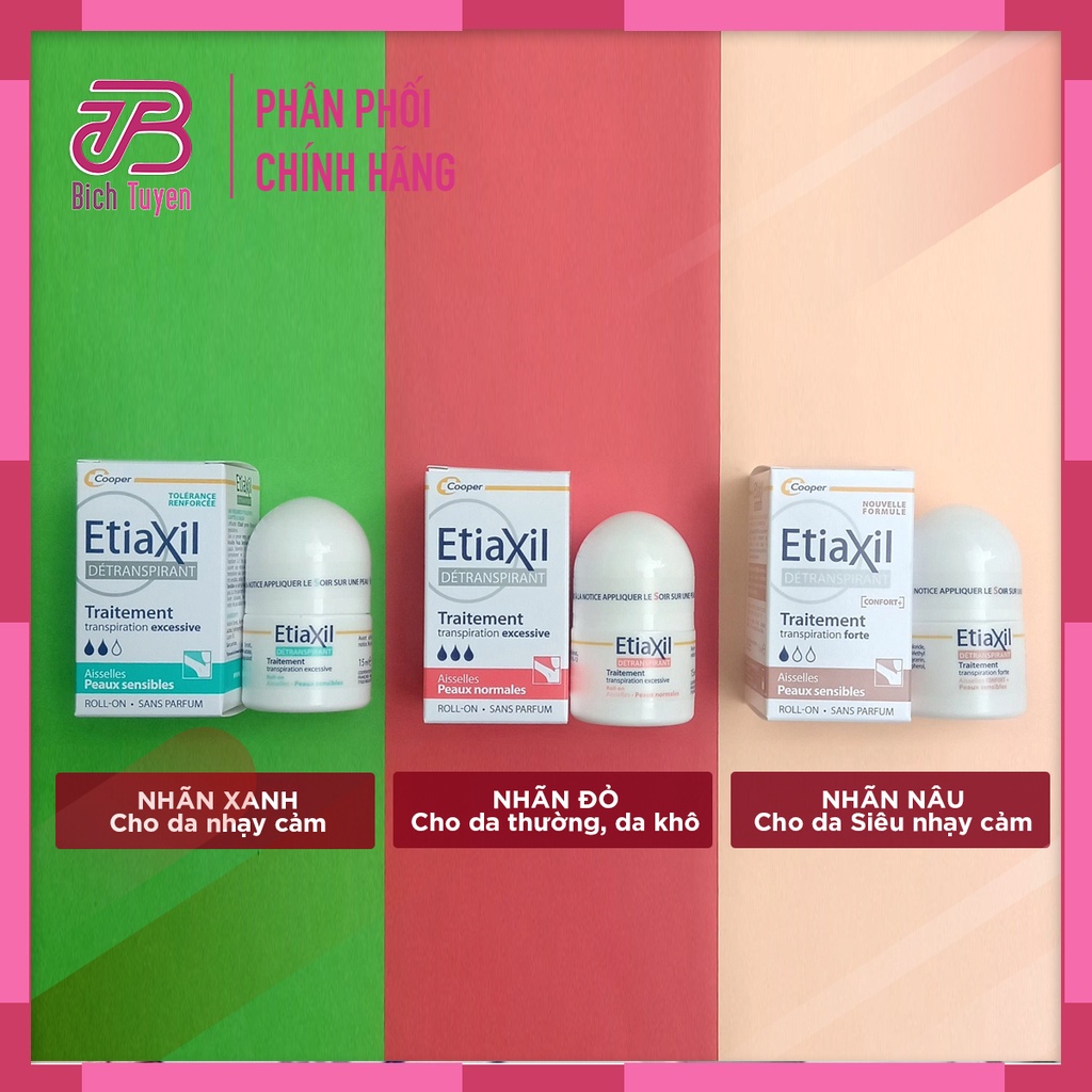 Lăn Khử Mùi Etiaxil Màu Nâu Cho Da Siêu Nhạy Cảm 15ml - Extiaxil cho da đổ dầu da siêu nhạy cảm BT Cosmetic