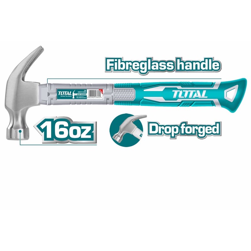 ĐỒ NGHỀ TOTAL Búa nhổ đinh 220g—>560g THTS7308 / THTS7316 / THT73206