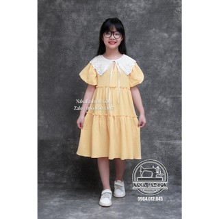 [Có sẵn] [Ảnh thật] VÁY CỔ REN TRẮNG TAY BỒNG - MSP 2569
