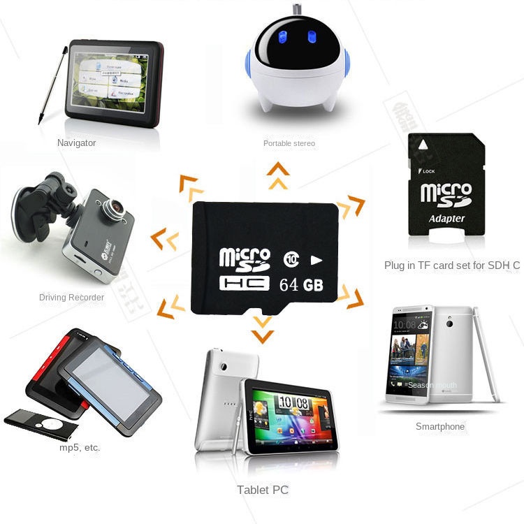 Thẻ Nhớ Micro Sd 64g Tốc Độ Cao Thông Dụng Cho Điện Thoại 32G 16G 8G 4GB
