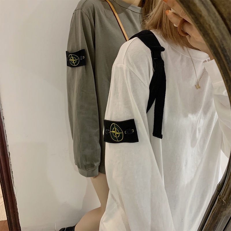 Áo Thun Cotton Cơ Bản Tay Dài 5 Màu Mẫu Hòn Đảo Đá Cơ Bản Unisex Bán Chạy