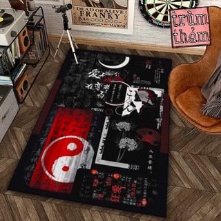 Thảm Trang Trí Anime Manga Yin Yang Aesthetic Vintage 8Plus Decor Phòng Ngủ Phòng Khách Văn Phòng