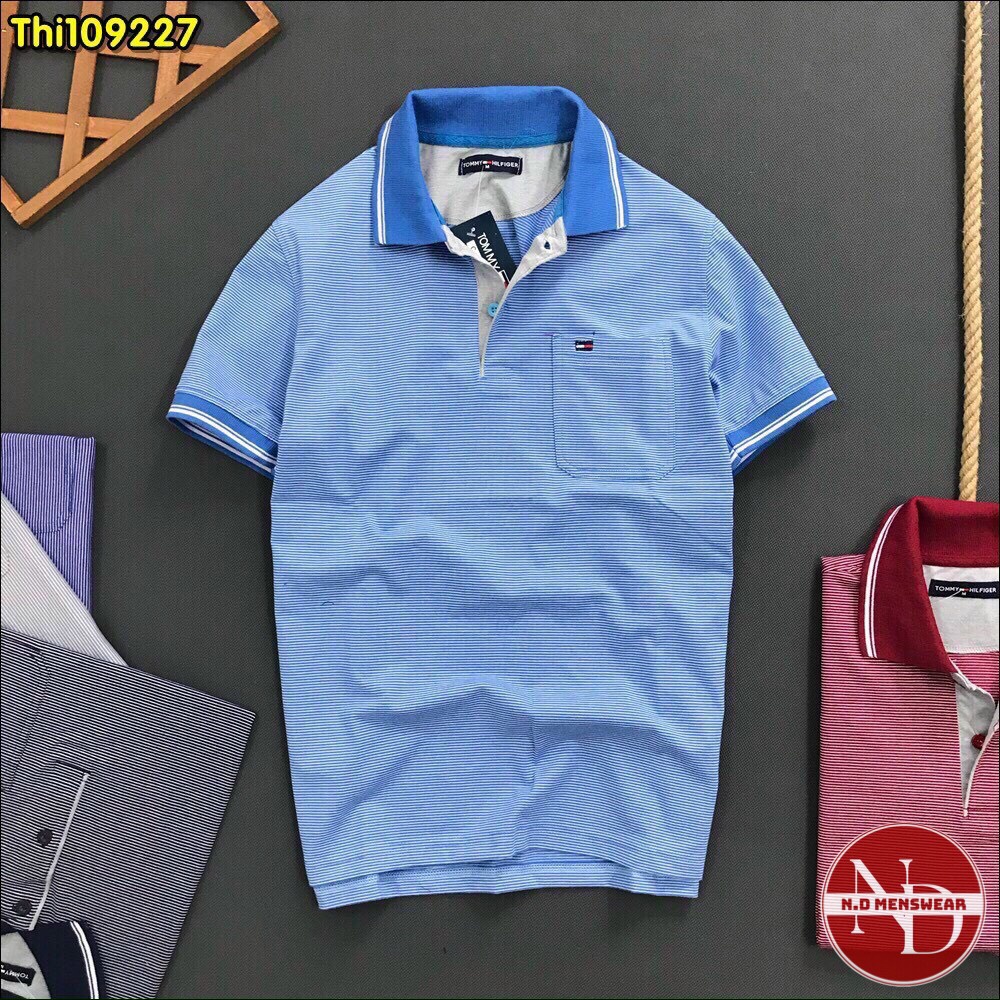 Áo Thun Nam Cổ Bẻ Sọc - N.D MENSWEAR