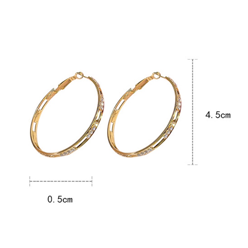 Khuyên Tai Tròn Lớn Đính Đá Sang Trọng JP5