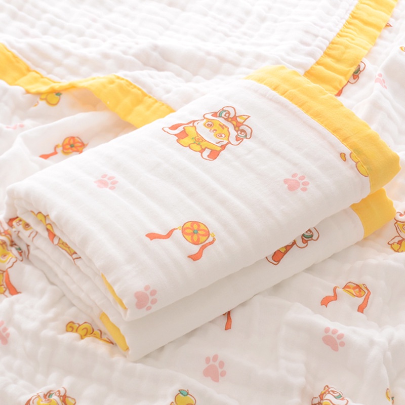 Khăn Tắm Cotton Sáu Lớp Giữ Ấm Thấm Hút Tốt Cho Bé Sơ Sinh