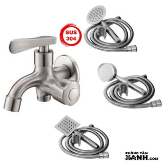 Vòi sen tắm lạnh inox 304,bộ vòi hoa sen tăng áp, củ sen tắm lạnh gắn tay sen cho phòng tắm