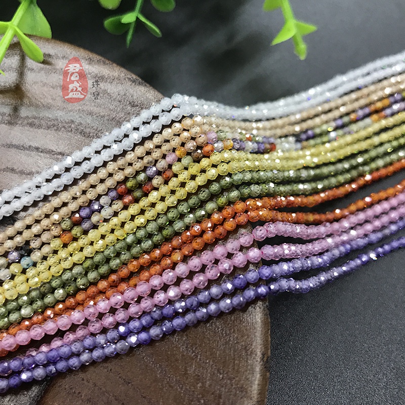Dây Chuyền / Kẹp / Bông Tai Đính Đá Zircon Nhiều Màu Sắc 2mm3mm DIY