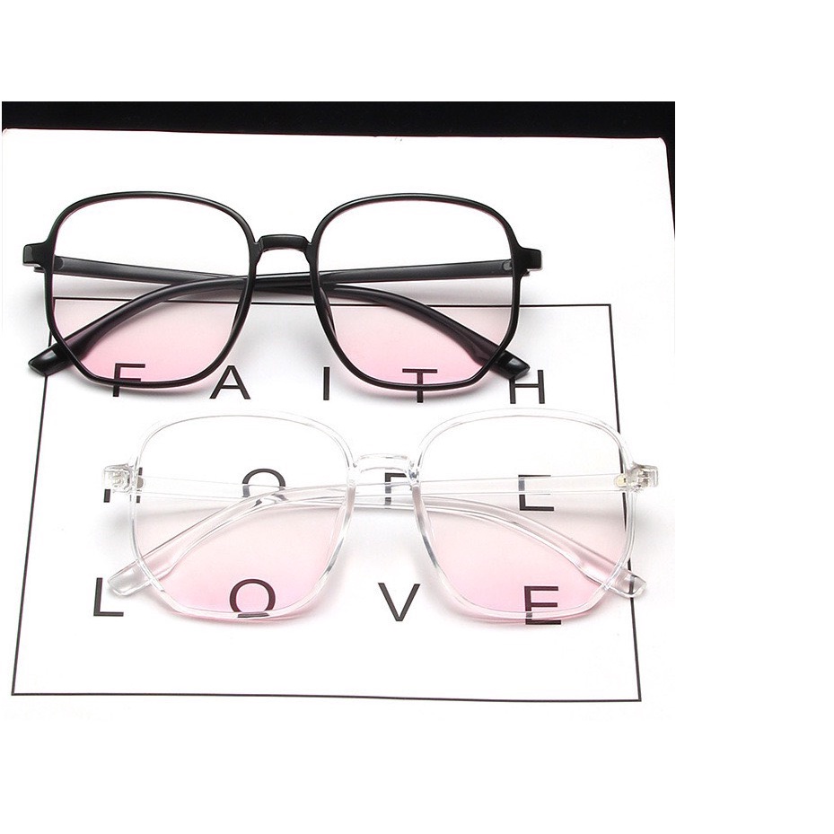 Kính mát gọng vuông 2 màu trắng đên phong cách Hàn Quốc siêu xinh 2023