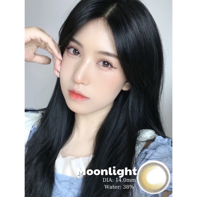 MỘT ĐÔI KÍNH ÁP TRÒNG MÀU NÂU ÁNH TRĂNG MOONLIGHT BROWN SIÊU ÊM SIÊU MỀM NỘI ĐỊA TRUNG QUỐC - CÓ ĐỘ CẬN 671