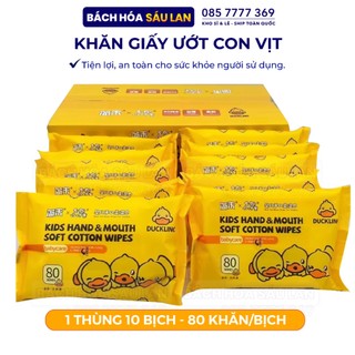 Thùng 10 bịch khăn giấy ướt con vịt siêu hot hit _thùng giấy