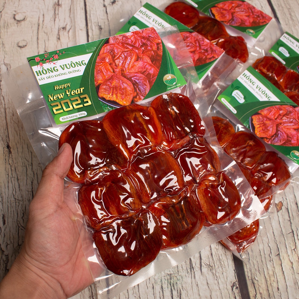 HỒNG ĐÀ LẠT SẤY DẺO KHÔNG HẠT, KHÔNG ĐƯỜNG 300g (Sấy điện)
