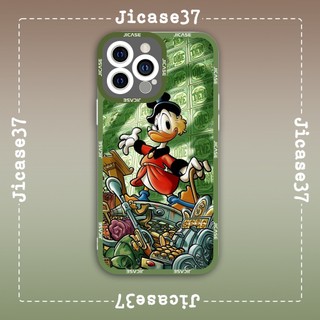 Ốp lưng iphone samsung xiaomi oppo cạnh vuông Jicase JMcase Vịt Donald Hoạt Hình Phông Nền Money