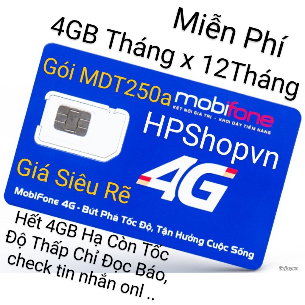 SIM 4G MDT250A MOBIFONE 4GB THÁNG X 12 THÁNG MIỄN PHÍ