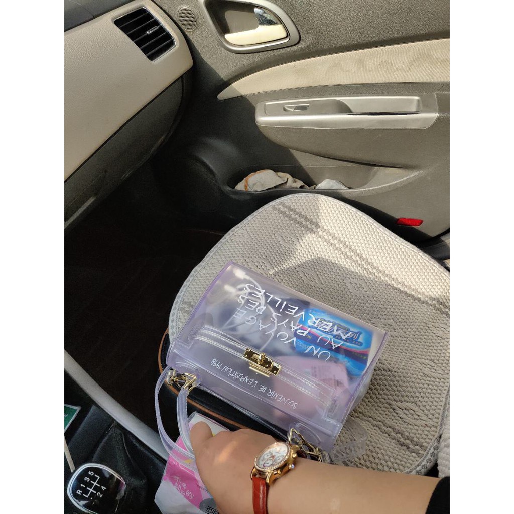 ORDER♥️Túi Xách Nhựa HM Trong Suốt2 màu,Size 25-20