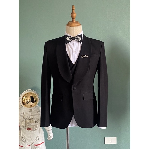 Bộ vest nam mầu đen loại 1 cúc đủ sẻi,vest cưới vét chú rể