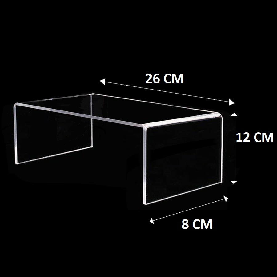 Kệ chữ U kích thước 22x8x8cm 24x8x10cm 26x8x12cm, dày 4mm 5mm