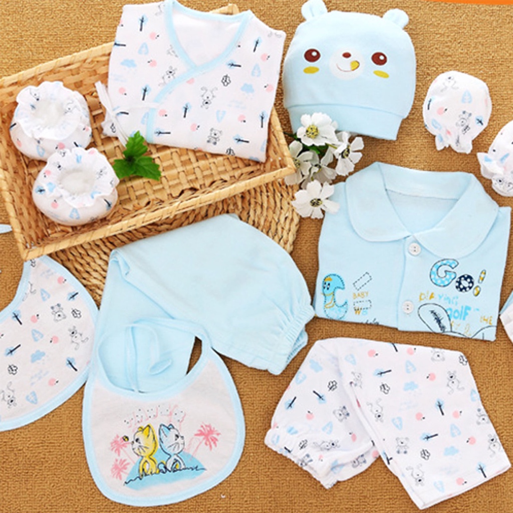 Babyfair Bộ quần áo trẻ em Cotton tinh khiết dễ thương Sunny Bear thoáng khí Thân thiện với làn da quà tặng sơ sinh