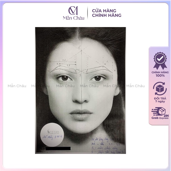 Set 30 Tờ Giấy tập vẽ dáng lông mày phong thủy 9 mặt