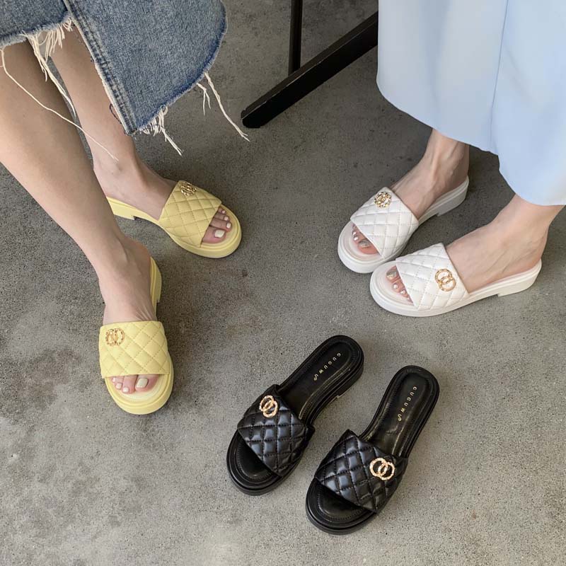 Sandal Mùa Hè Gót Thấp Phong Cách Thời Trang Pháp Mới 2023 Dành Cho Nữ
