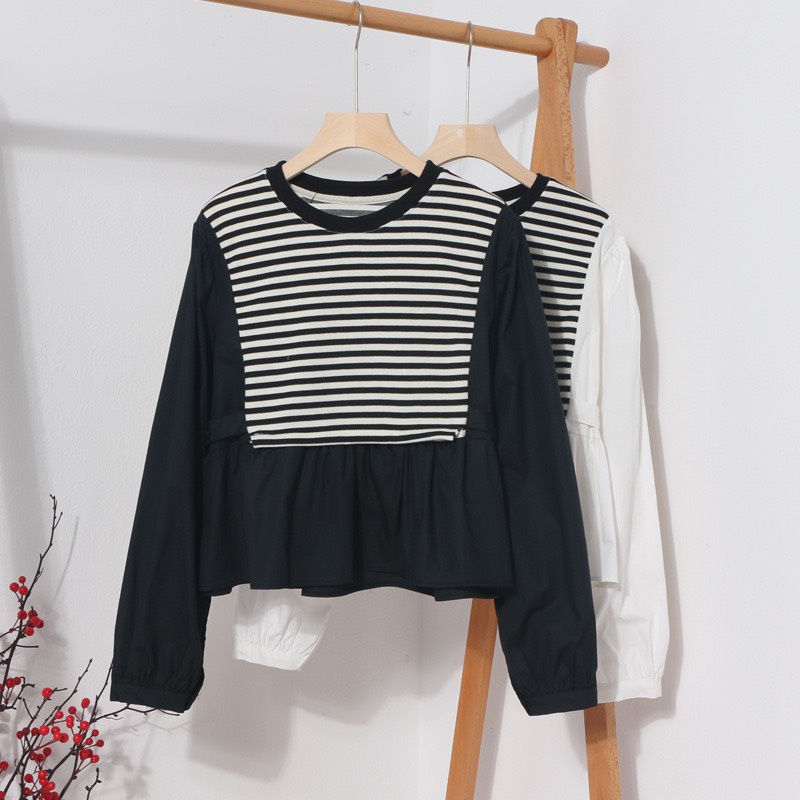 Áo Babydoll Tiểu Thư, Áo Buộc Nơ Eo Hàng Quảng Châu Cao Cấp