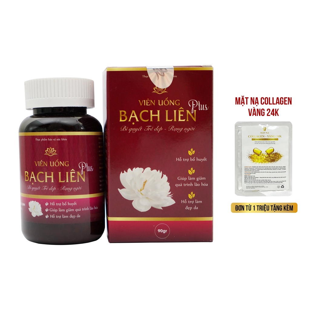 Viên uống Bạch Liên Plus điều hòa nội tiết tố, chống lão hóa da