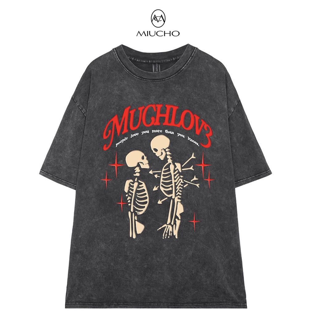 Áo thun wash form rộng Unisex chất vải cotton MT025 Miucho