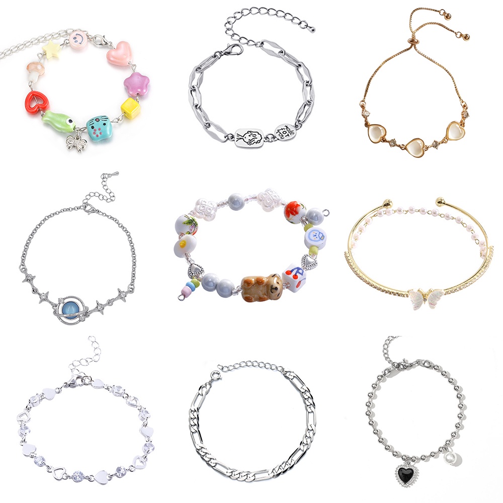 Vòng đeo tay IF ME chuỗi hạt sứ tùy chọn kiểu dáng thời trang xinh xắn