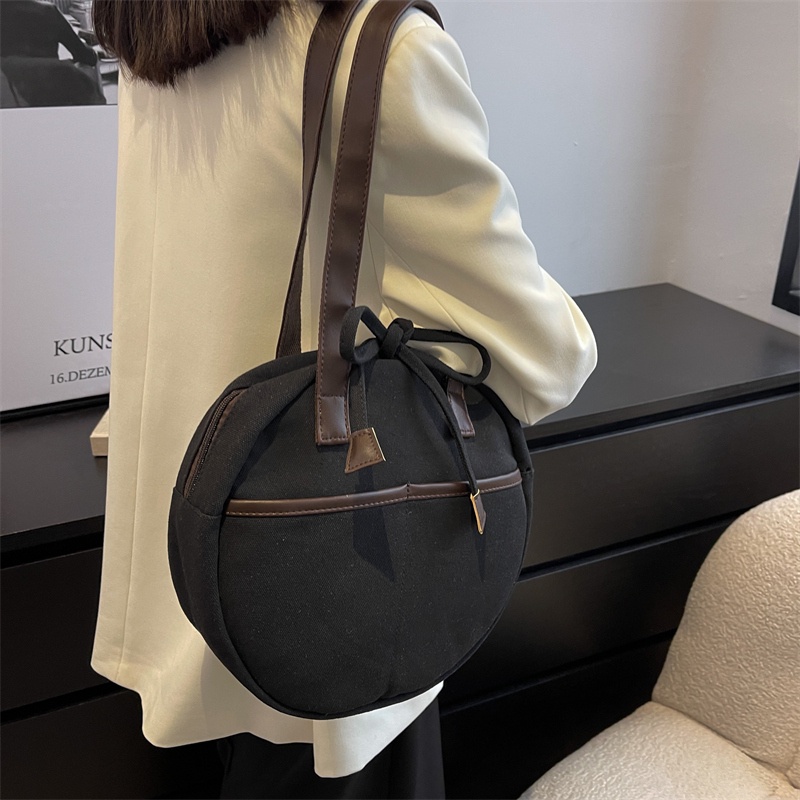 Ielgy Túi Xách Đeo Chéo Hình Tròn Nhỏ Cầm Tay Dễ Phối Đồ Thời Trang Thường Ngày Cho Nữ