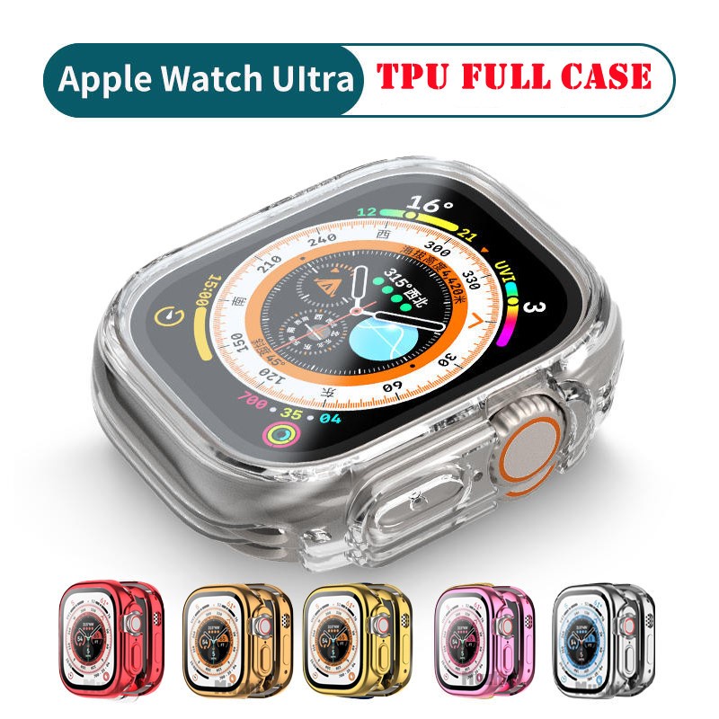 Ốp TPU BảO Vệ MàN HìNh Cho ĐồNg Hồ Apple 49mm 42mm 44mm 40mm 38mm iWatch series 8 7 6 5 4 3 SE 45mm 41mm