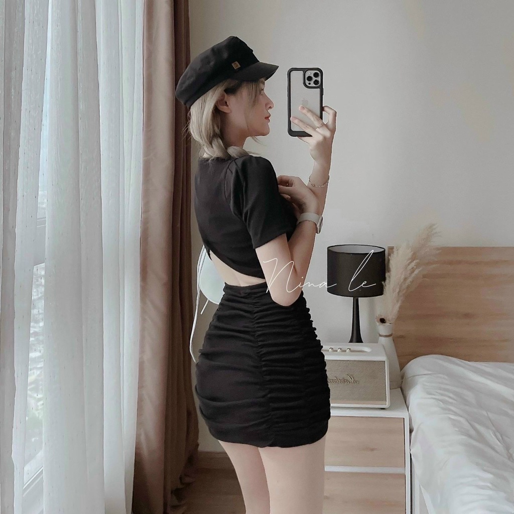 Đầm váy ôm body siêu yêu tôn dáng khoét lưng cho các nàng mặc đi chơi đâyy