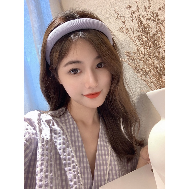 Băng Đô Cài Tóc Bằng Xốp Nhung Dày Dặn Co Giãn Nhiều Màu Sắc Tùy Chọn Cho Nữ ruiyan JP5