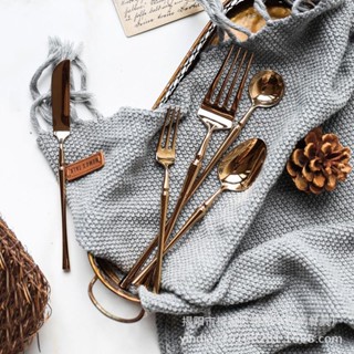 [LẺ] Dao Dĩa Thìa Bóng MÀU GOLD VÀ ROSEGOLD nhà hàng cao cấp [INOX 304] phong cách Bắc Âu sang trọng