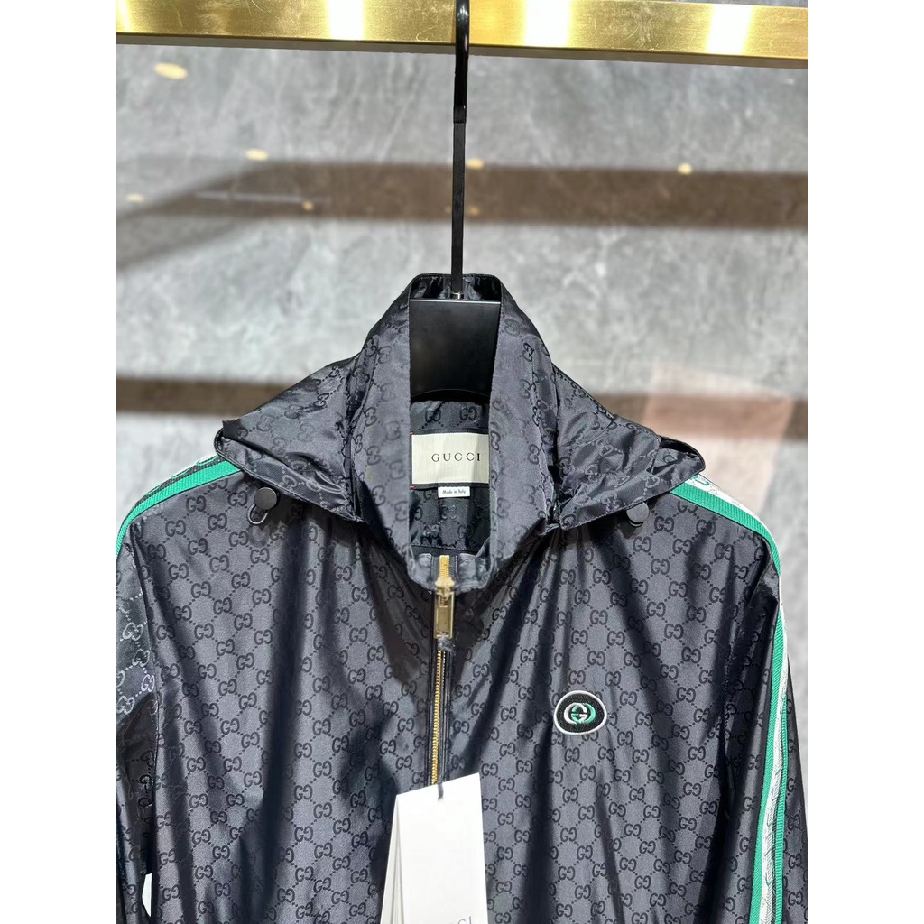 Áo khoác gió nam thời trang cao cấp Gucci GC GG họa tiết độc đáo, phong cách thời thượng