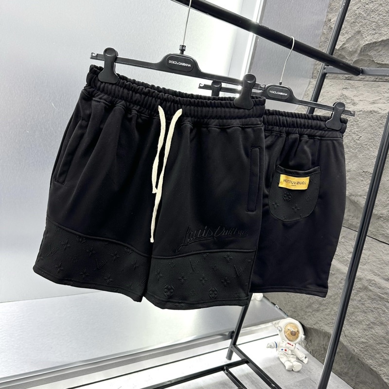 Quần short nam Eo Vì vải nỉ chân cua phối ống túi dệt nổi vân hoa chữ cạp chun dây sữa dài QS08P