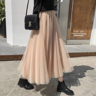 SẴN HÀNG | Chân váy công chúa lưới voan maxi 3 lớp hàng Quảng Châu - Chân váy xếp ly dài