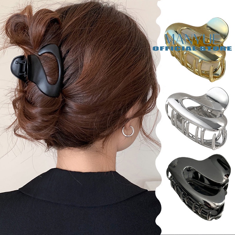 Kẹp Tóc Bằng Kim Loại Kiểu Dáng Hình Học Thời Trang