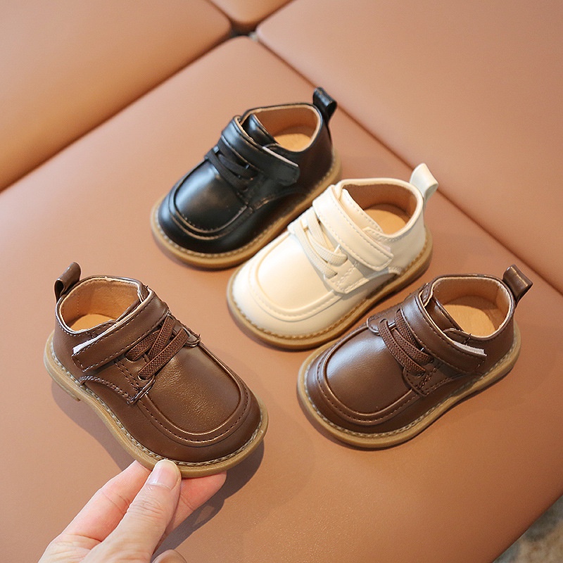 Giày da SANITKUN đế mềm chống trượt phong cách Hàn Quốc xinh xắn dành cho trẻ em