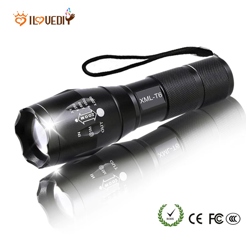Đèn Pin LED Mini Cầm Tay Siêu Sáng Chống Thấm Nước Ba Chế Độ Tiện Dụng Dùng Khi Đi Cắm Trại / Sinh Tồn / Ban Đêm