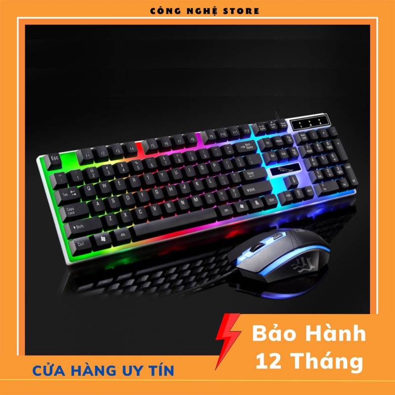 Bàn phím gamingg hệ thống đèn LED 7 màu kiểu dáng hiện đại đẹp mắt có cổng USB