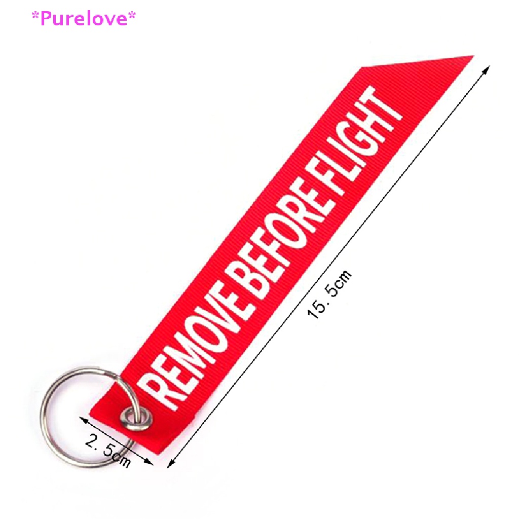 Móc Khóa Thêu Chữ Remove Before Flight Dễ Thương Mới
