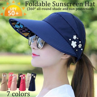 [Hàng Có Sẵn] Mũ Che Nắng Gấp Gọn Thường Ngày Cho Nữ Mũ Chống Tia Uv Chống Tia Cực Tím Cho Đi Biển Mũ Mùa Hè