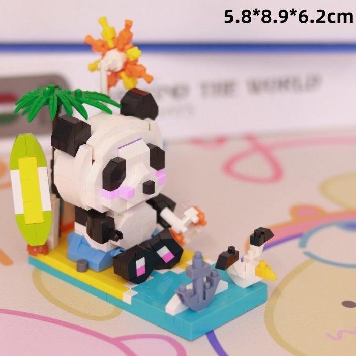 (SẴN HÀNG) Đồ Chơi mô hình Lắp Ráp 3D Giá Đỡ Điện Thoại Hình Gấu Trúc Dễ Thương Cho Bé