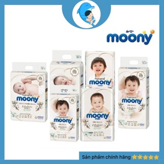 Tã Bỉm Moony natural quần, dán đủ size NB62 S58 M46 L38 L36 XL32 cho bé 0