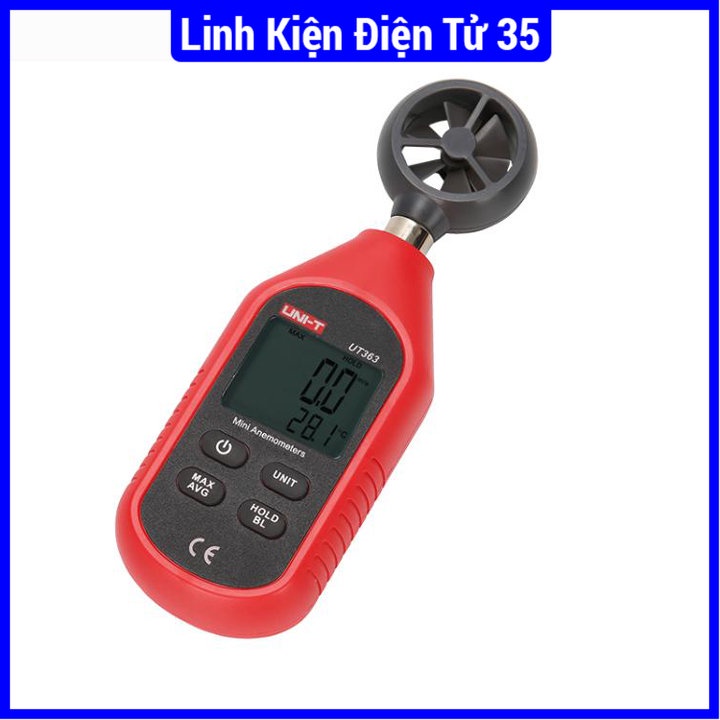 Máy đo vận tốc gió UNI-T UT363, độ chính xác cao, sai số 0.1m/s, có kích thước nhỏ gọn dễ dàng mang theo